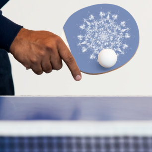 Raquette De Ping Pong Flocon de neige fractionné en dentelle Abstraite s