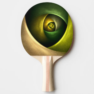 Raquette De Ping Pong Flore verte Florale moderne Art Abstrait Motif #23