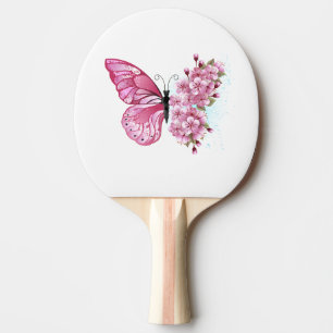 Raquette De Ping Pong Flower Butterfly