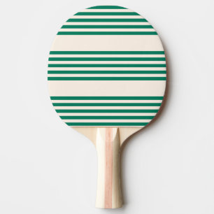 Raquette De Ping Pong Forêt vert et beige cinq bandes motif