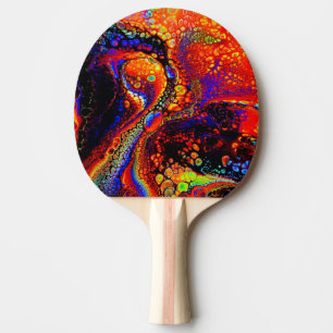 Raquette De Ping Pong Formes Abstraites colorées Art