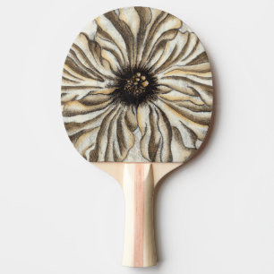 Raquette De Ping Pong Fresque de Flowerhead sur l'arrière - plan