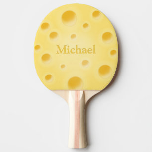 Raquette De Ping Pong Fromage Suisse Cute Avec Trous Personnalisé