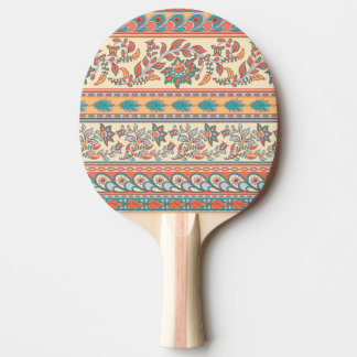 Raquette De Ping Pong Frontières florales indiennes Motif sans joint