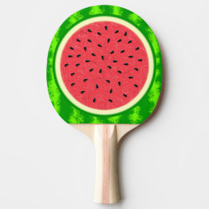 Raquette De Ping Pong Fruit d'été de tranche de pastèque avec l'écor
