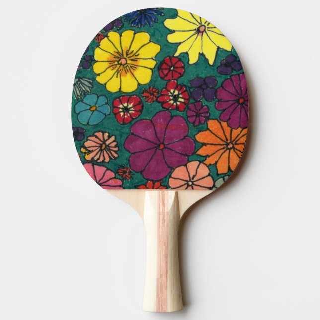 Raquette De Ping Pong "Fun Floral #1" Ping Pong Paddle (Dos)