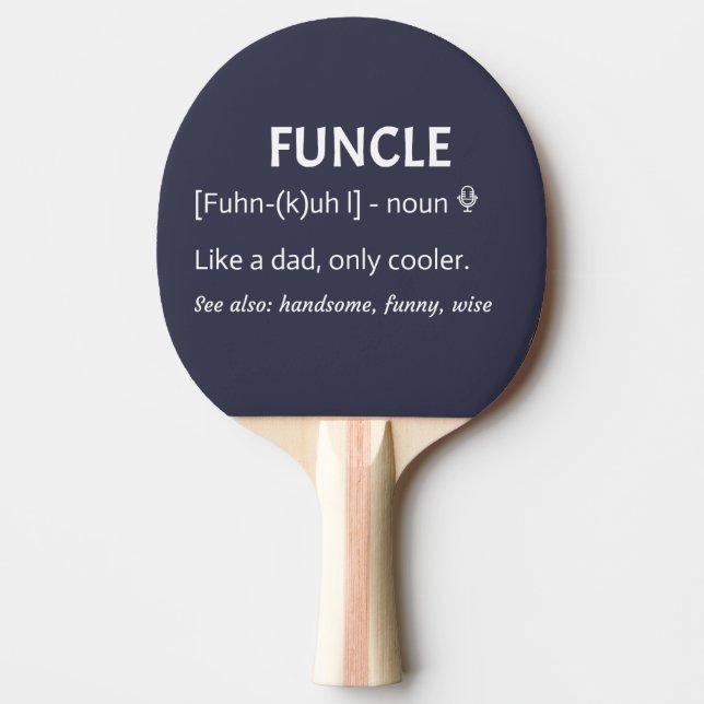 Raquette De Ping Pong FUNCLE Uncle Gift Funny Jony (Devant)