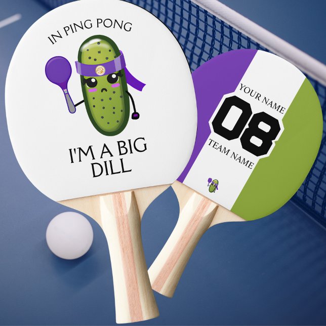 Raquette De Ping Pong Fundy Big Dill Nom de l'équipe Numéro Purple Blanc (Créateur téléchargé)