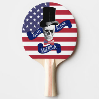 Raquette De Ping Pong Funny Patriotique Américain