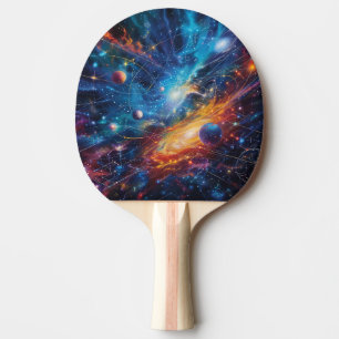 Raquette de ping pong galaxie cosmique