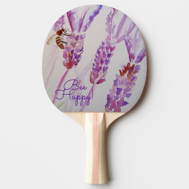 Raquette De Ping Pong Garden Journal Lavender Bee Watercolour Notebook (Devant)