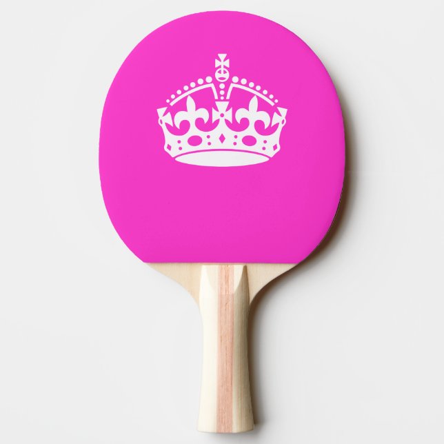 Raquette De Ping Pong GARDER CALM CROWN Royal Icon sur Pink Personnalise (Dos)