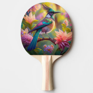 Raquette De Ping Pong Geai à tête verte, oiseau de fantaisie