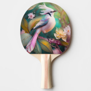 Raquette De Ping Pong Geai fantaisie à queue rose et crête blanche