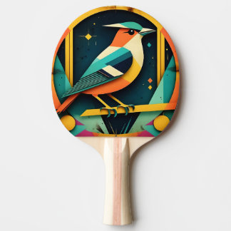 Raquette De Ping Pong Geometric Avian Art
