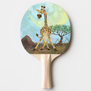 Raquette De Ping Pong Giraffe de la Parade Animale