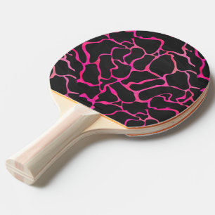 Raquette De Ping Pong Giraffe rose chaude et noire