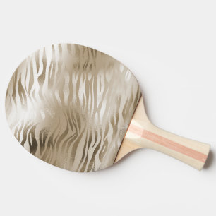 Raquette De Ping Pong Gold Zebra & Leopard Poster de animal Ombre     