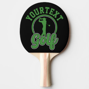 Raquette De Ping Pong Golf personnalisé AJOUTER NOM Retro Pro Golfer Swi