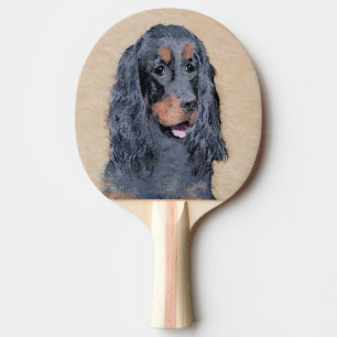 Raquette De Ping Pong Gordon Setter Peinture - Joli art original chien