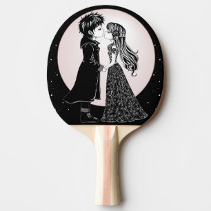 Raquette De Ping Pong Gothique Emo Enfants Kiss Valentine's Day