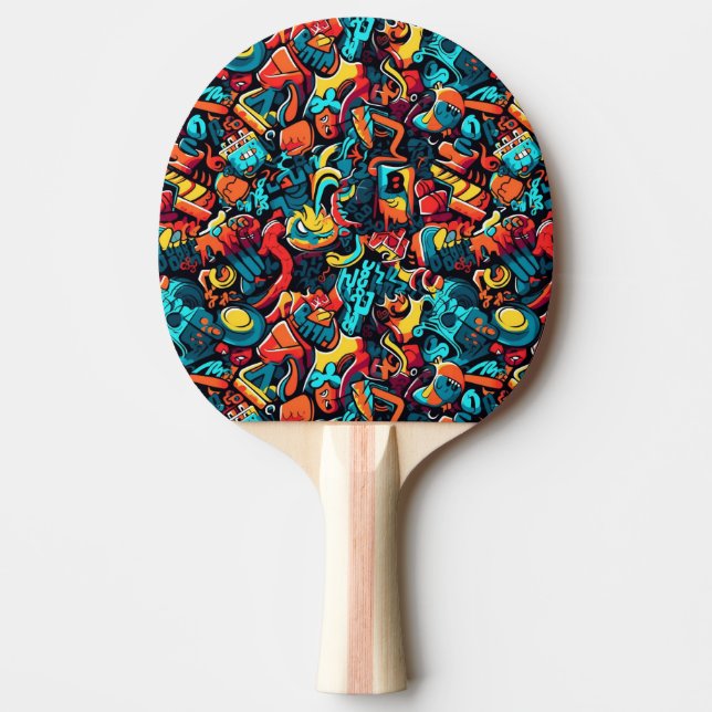 Raquette De Ping Pong Graffiti Art Ping Paddle (Devant)