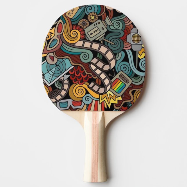 Raquette De Ping Pong Graffiti cinéma très Cool (Devant)