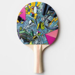 Raquette De Ping Pong Graffiti de jeu vidéo très Cool