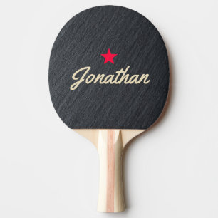 Raquette De Ping Pong Granit Noir Lisse Vintage Signature Star