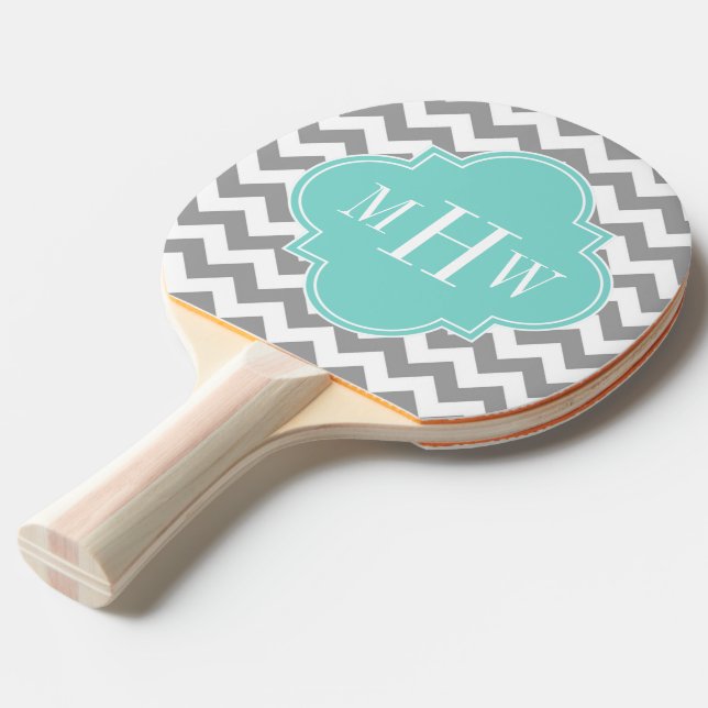Raquette De Ping Pong Gray Wht Chevron (Devant Angle)