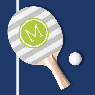 Raquette De Ping Pong Gris et Gris Gris et Gris Pépins Monogramme
