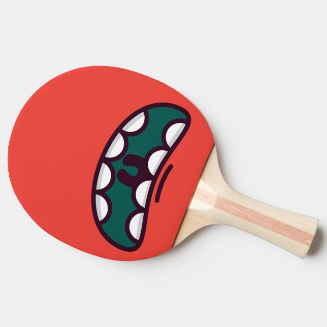 Raquette De Ping Pong Gros Monstre De Bouche Drôle. (Côté)