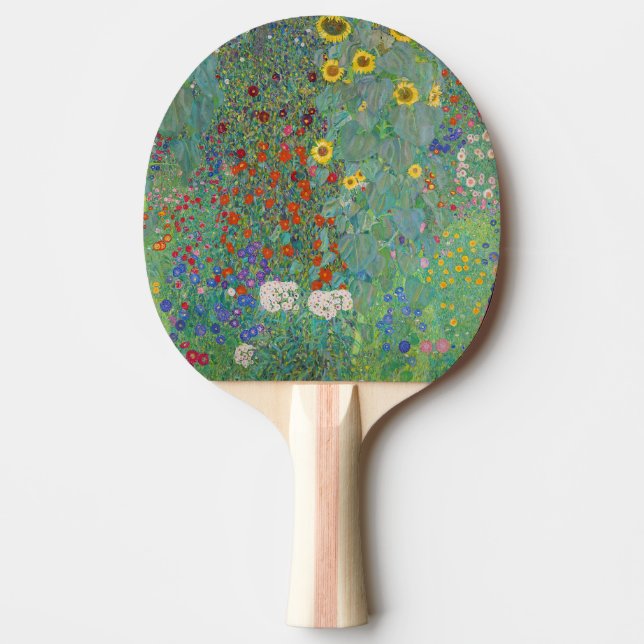 Raquette De Ping Pong Gustav Klimt - Jardin de campagne avec tournesols (Devant)