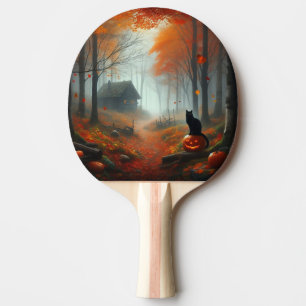 Raquette De Ping Pong Halloween/Automne/Automne/citrouille/chat