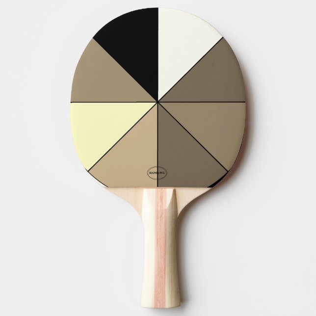 Raquette De Ping Pong HAMbWG noir et blanc, Roue couleur (Devant)