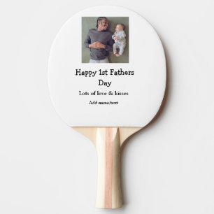 Raquette De Ping Pong happy 1st fête des pères ajouter nom amour baisers