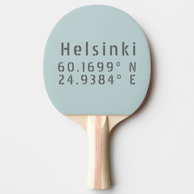 Raquette De Ping Pong Helsinki Latitude Longitude (Devant)