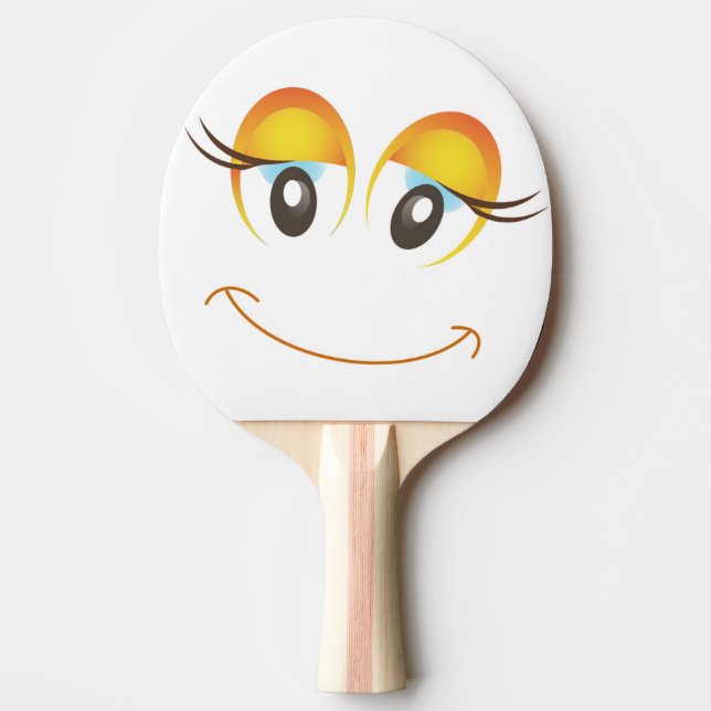 RAQUETTE DE PING PONG HEUREUSE FILLE FACE (Devant)