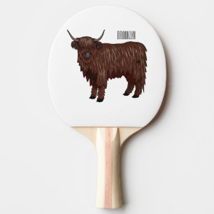 Raquette De Ping Pong Highland cow
