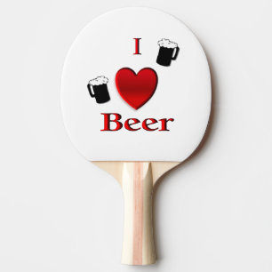 Raquette De Ping Pong I Heart Beer Design