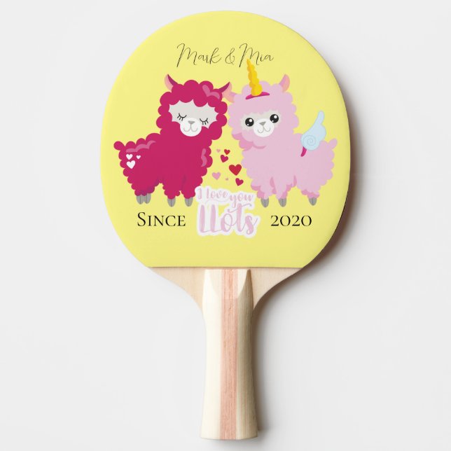 Raquette De Ping Pong I Lots You Llama Customisé Cadeau Lui (Devant)
