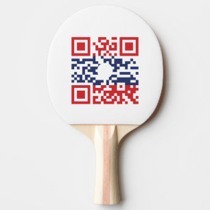 Raquette De Ping Pong I Love Laos (Khoy Huk Lao) Drapeau QR Code   Geek