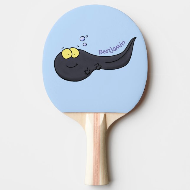 Raquette De Ping Pong Illustration amusante de dessin animé en têtard (Devant)