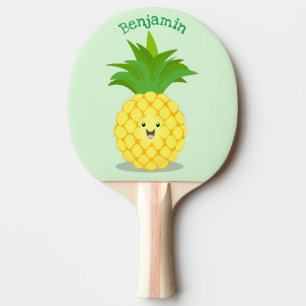 Raquette De Ping Pong Illustration d'ananas mignon