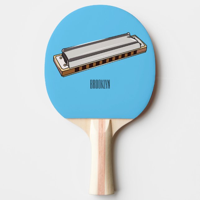 Raquette De Ping Pong Illustration de dessin d'Harmonica (Devant)