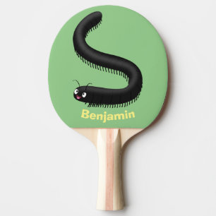 Raquette De Ping Pong Illustration de dessin mignon millipede