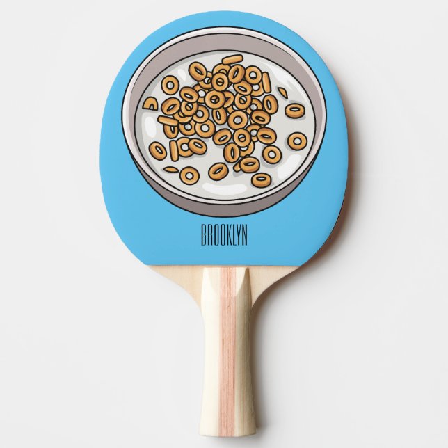 Raquette De Ping Pong Illustration de dessin sur les céréales (Devant)