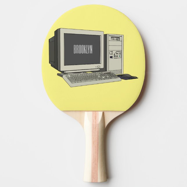 Raquette De Ping Pong Illustration de dessin sur ordinateur (Devant)