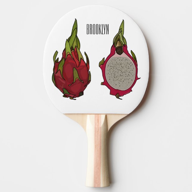Raquette De Ping Pong Illustration de dragon fruit (Devant)