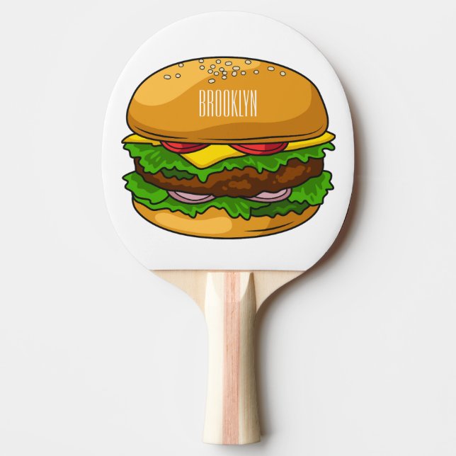 Raquette De Ping Pong Illustration de Hamburger (Devant)